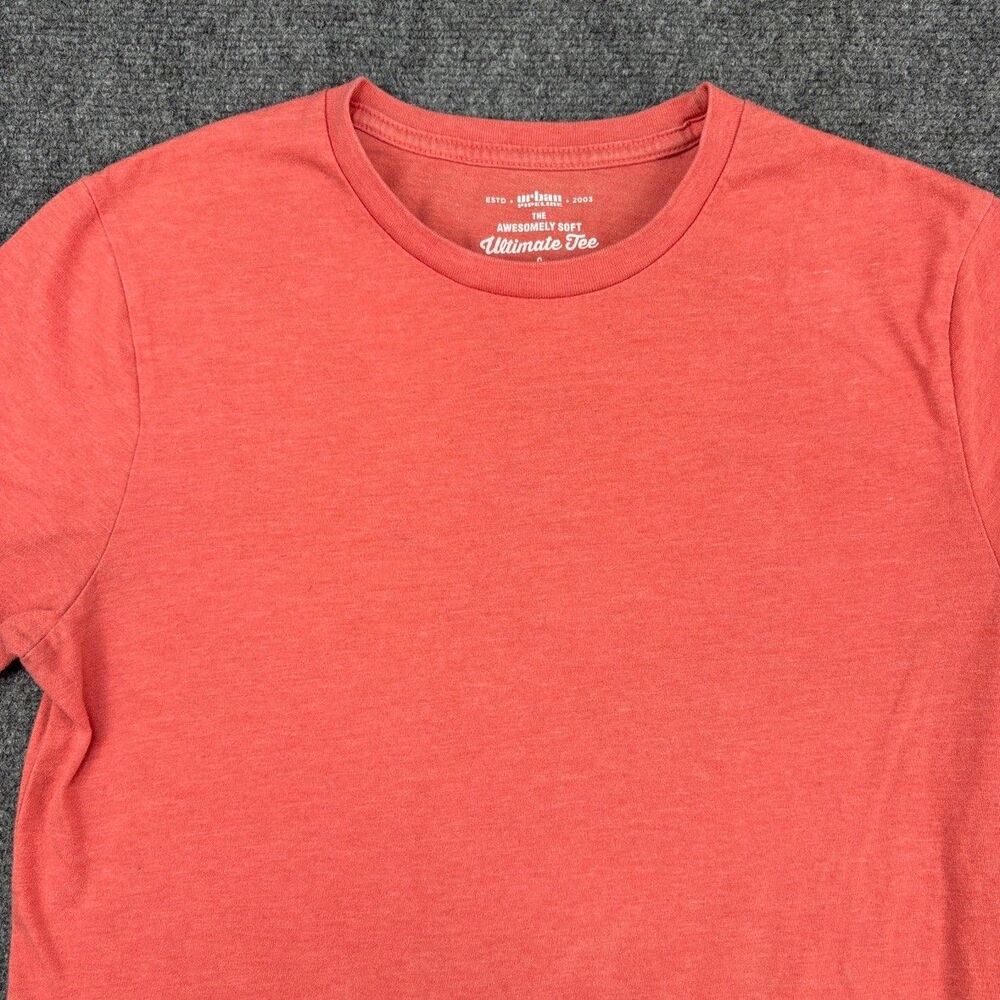 Urban Pipeline Mens S Ultimate Tee T-Shirt Coral Heather 50/50 Cotton Poly